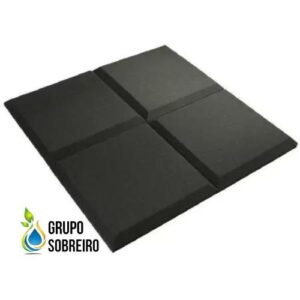 Achadinhos: Espuma Acústica Anti Chamas 50 x 50 x 2cm – Lisa – 10 Placas Black Deal BR