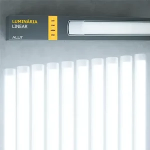 Achadinhos: Kit 10 Luminaria Led Linear 40w 6500k 110v/220v Branco Alut 127/220v Branco Cinza Black Deal BR
