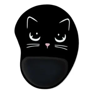 Achadinhos: Mouse Pad Ergonomico Gota Gato Preto Black Deal BR