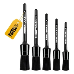 Achadinhos: Kit 5 Pincéis Para Detalhamento Externo Automotivo Rhino Tools Black Deal BR
