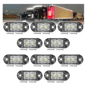 Achadinhos: 10 Lanterna Delimitadora Trailer Carreta Caminhão Baú 12-24v Black Deal BR