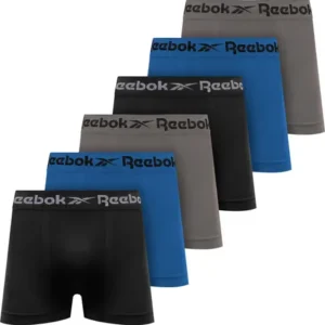Achadinhos: Kit 6 Cuecas Boxer Reebok Microfibra Sem Costura Original Black Deal BR