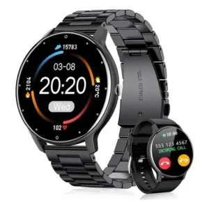 Achadinhos: Relógio Inteligente Masculino Mertto, À Prova D’água Ip67, Com Monitoramento De Frequência Cardíaca/oxigênio No… Mesh Preto Branco Black Deal BR