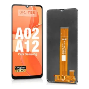 Achadinhos: Srjtek Tela Frontal Para Samsung A02 A12 M12 Display A022 A125 M127 Sem Aro Preto Black Deal BR