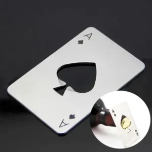 Achadinhos: Kit 20 Abridor De Garrafa Formato Carta De Baralho Aco Inox Prateado Black Deal BR
