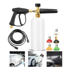 Achadinhos: Snow Foam Engate Registro Bicos Coloridos 10m Mangueira Preto Black Deal BR