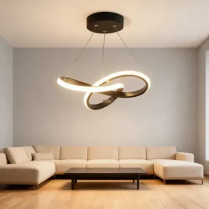Achadinhos: Candeeiro Suspenso Led Moderno, Sala De Estar/quarto, 24 Cm 110v-220v Preto Black Deal BR