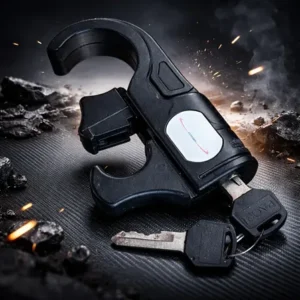 Achadinhos: Trava Moto Freio Fácil Ajuste 2chaves Antifurto Manopla Bike Preto Black Deal BR
